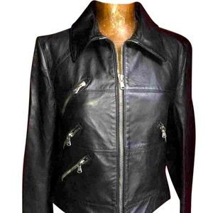 Dolce and Gabbana Vintage Leather Motorcycle Jacket. Authenticated Vintage.RARE.